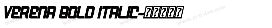 Verena Bold Italic字体转换